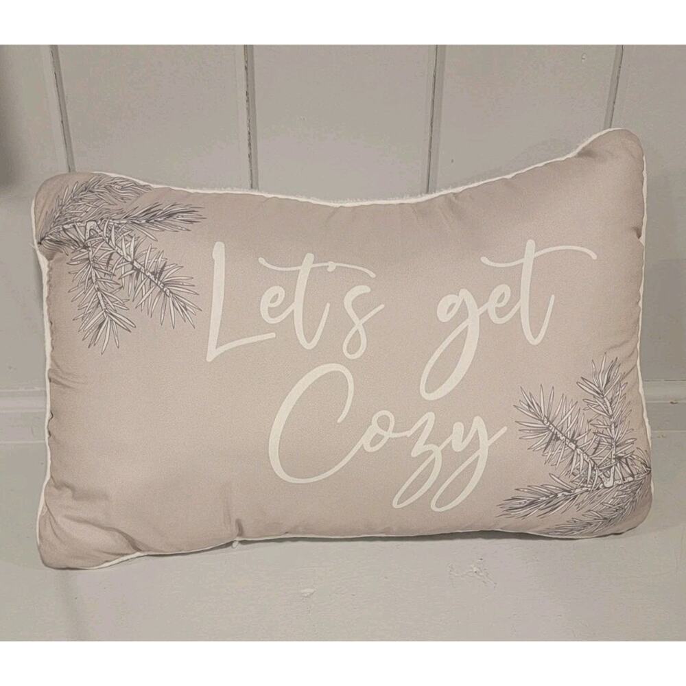 Lets Get Cozy Decorative Throw Pillow Snowflakes